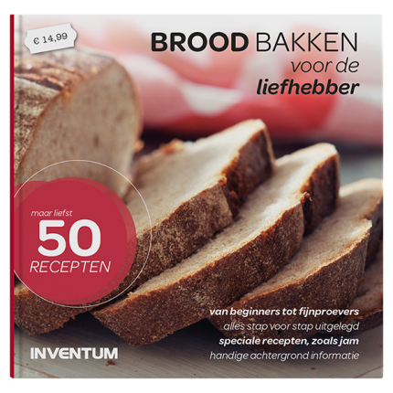 Cover van het Inventum broodbak receptenboekje - met 50 recepten voor de broodbakmachine